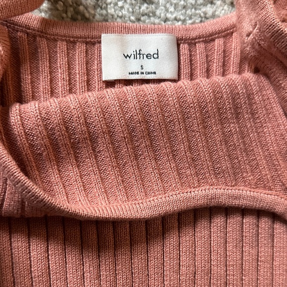 Wilfred Ribbed Pink Crop Top - Picture 2 of 3